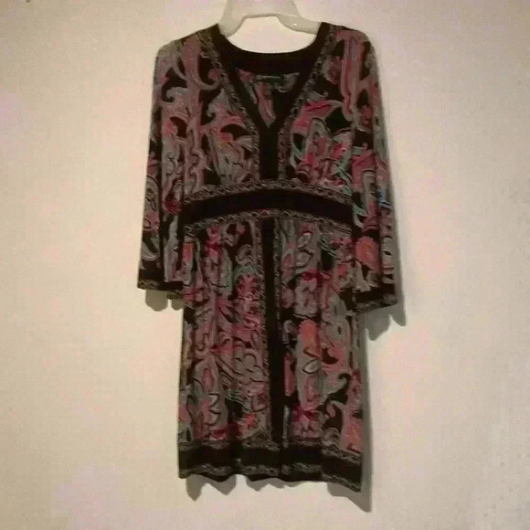 INC International Concepts P/SM women’s paisley dress multi colored - Picture 1 of 8